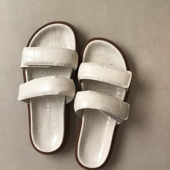 Mango croc effect sandals bloggers favorite